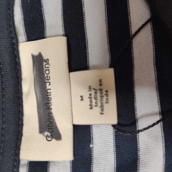 Calvin Klein Monogram Men's Stripe Relaxed T-shirt Size Medium - Picture 3 of 11